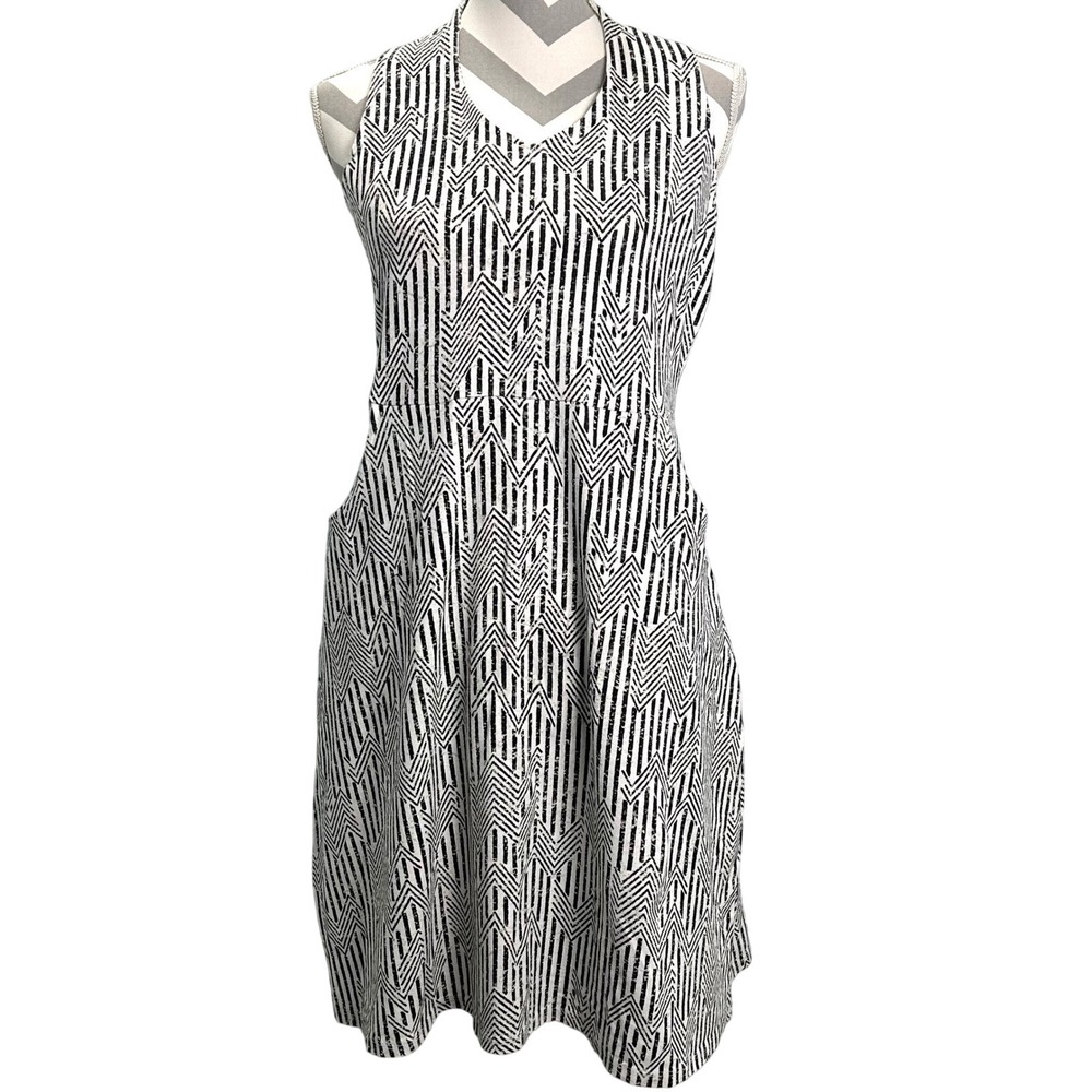 Aventura Tank Athleisure Dress Organic Cotton Blend Geometric Casual Size Med